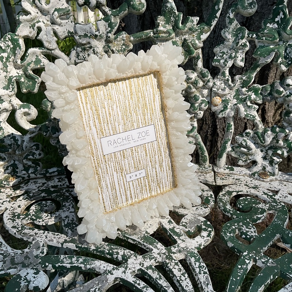 Rachel Zoe Crystal Quartz Picture Frame with Gold Trim